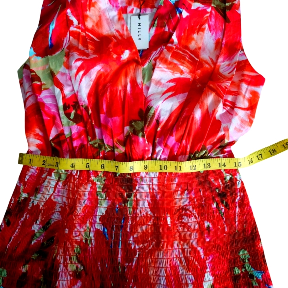 Milly Red Floral Mini Dress - Picture 12 of 15